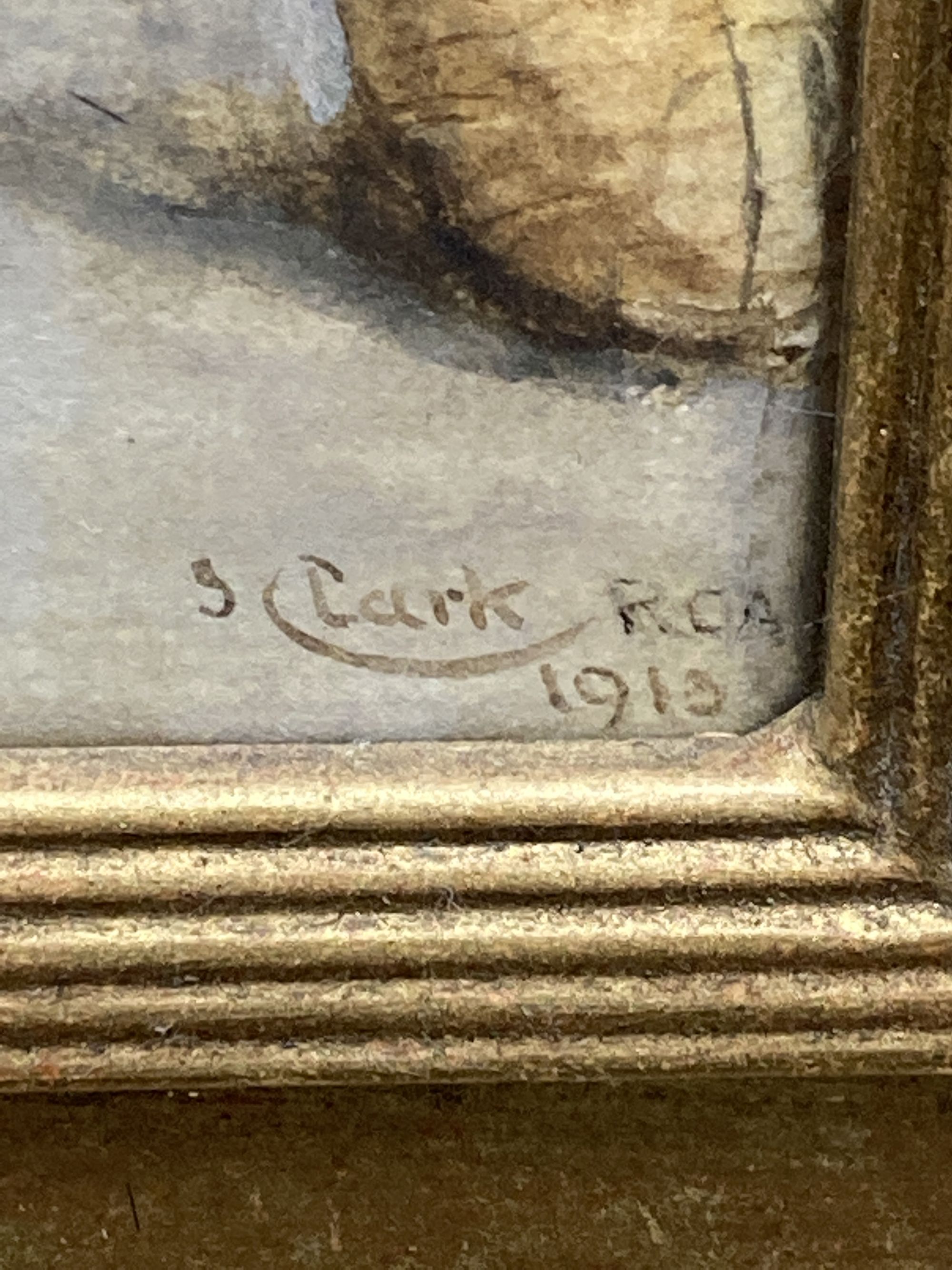Joseph Clark (1834-1926), watercolour, A Willing Hand, signed and dated 1913, 23 x 17cm